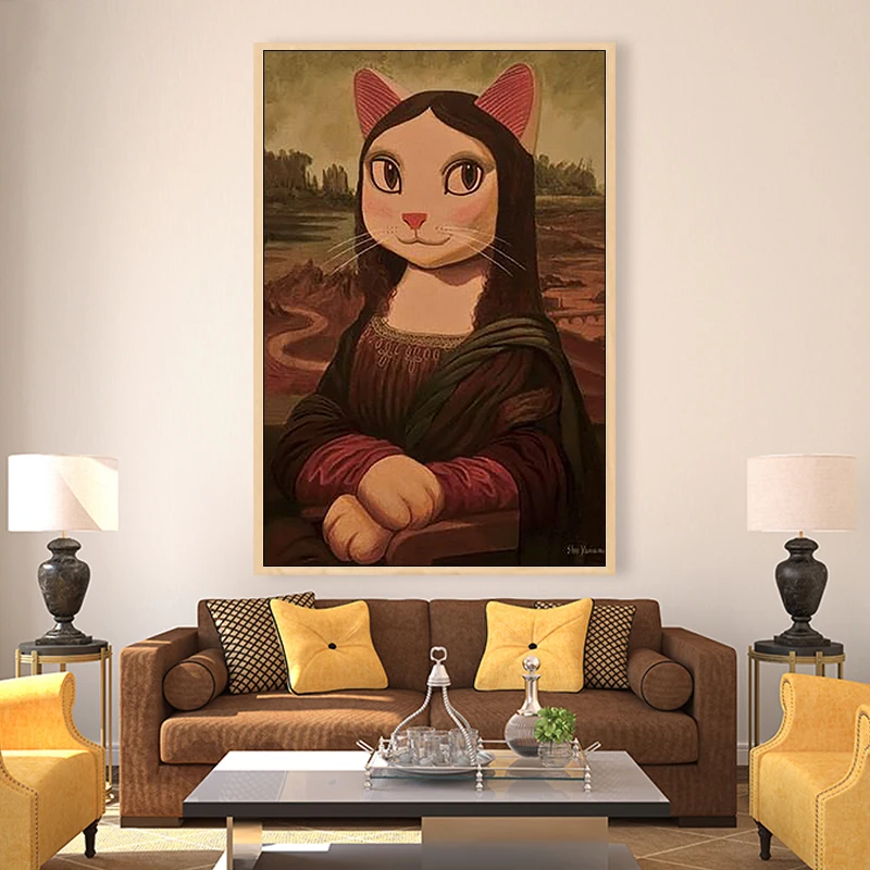 Краска собственного приготовления с помощью цифровой картины Искусство кошка