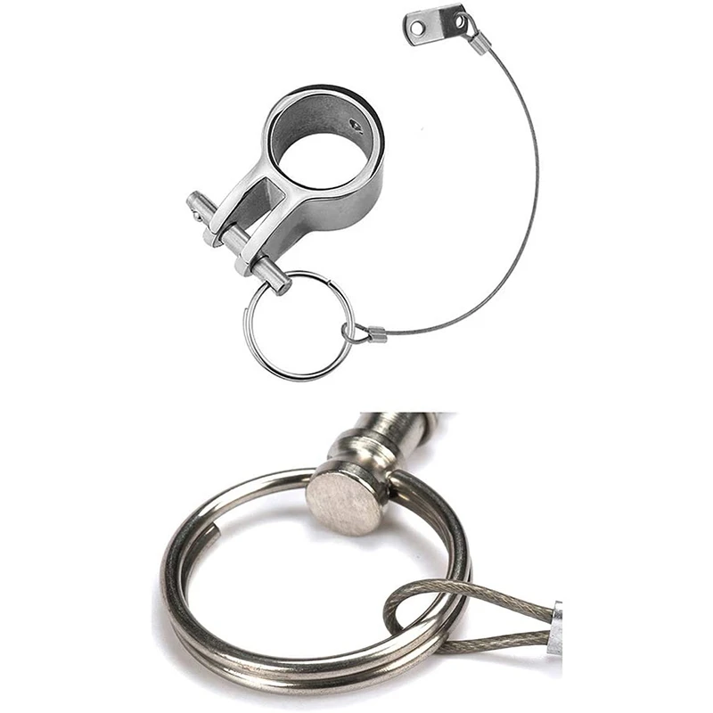 

4 Pack Quick Release Pin 1/4Inch Diameter with Lanyard, Full 316 Stainless Steel Quick Release Pin, for Bimini Top Pin