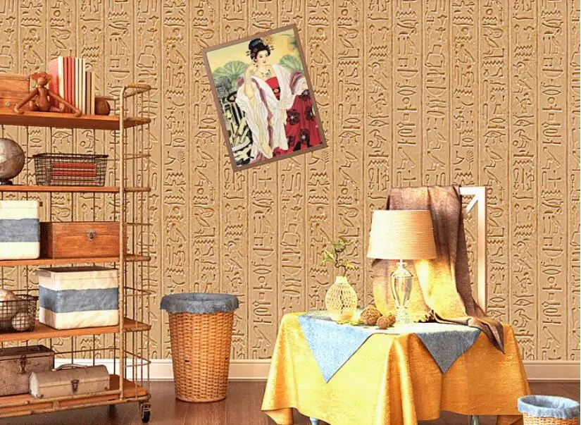 Beibehang новые египетские ностальгические обои для гостиной крыльцо исследование обои для ресторана чайной комнаты фон для комнаты побега