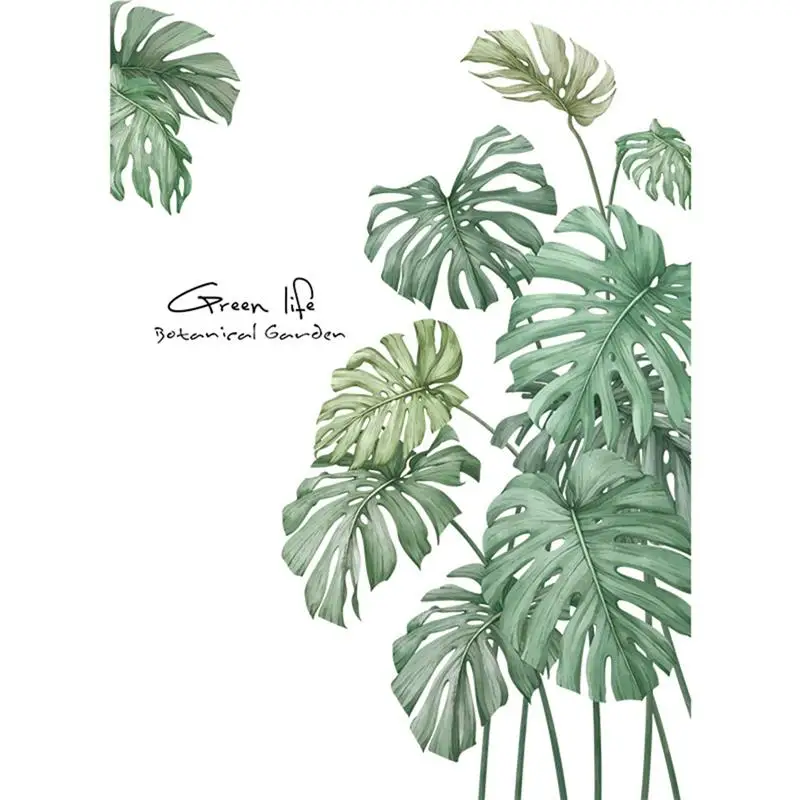 Сделай своими руками листья зеркальные настенные наклейки ПВХ растительные