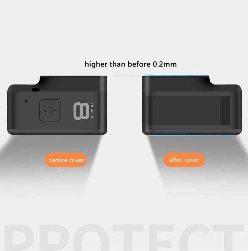 Новинка защитное закаленное стекло с крышкой для объектива чехол GoPro Hero 8 черная