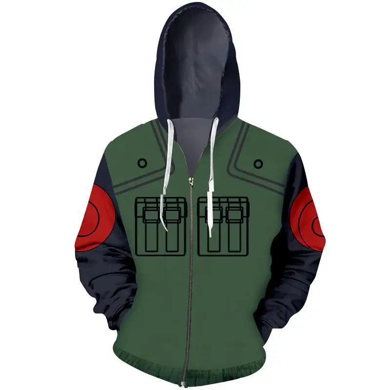 

Anime Naruto Hoodie 4th 7th Hokage Uzumaki Naruto Uchiha Sasuke Hatake Kakashi Ootutuki Zipper Coat Tops Thin Hoodies Sweatshirt