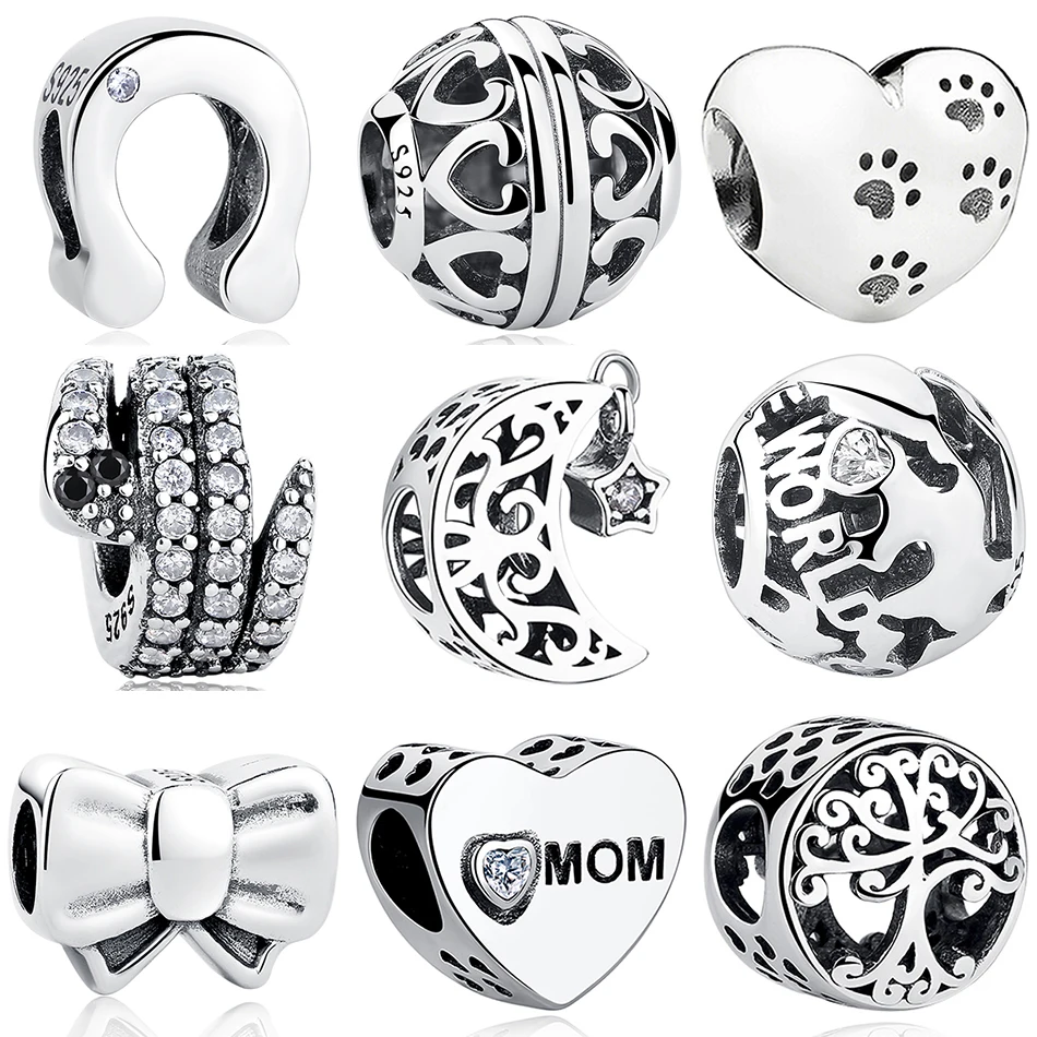 Роскошные 925 пробы серебро Ажурные Носки с рисунком Луны и звезды спокойной ночи