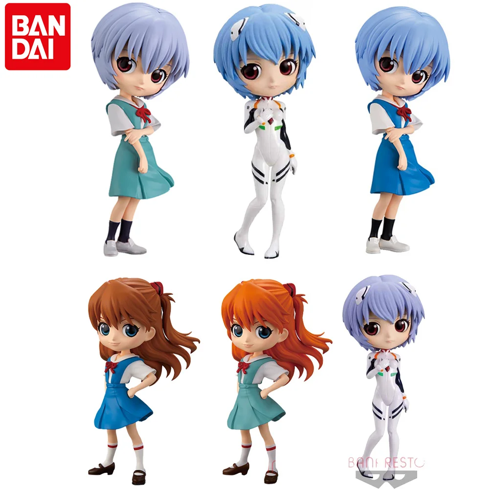 

Bandai Qposket NEON GENESIS EVANGELION EVA Asuka Langley Soryu Ayanami Rei Action PVC Anime Figure Model Collection Toys