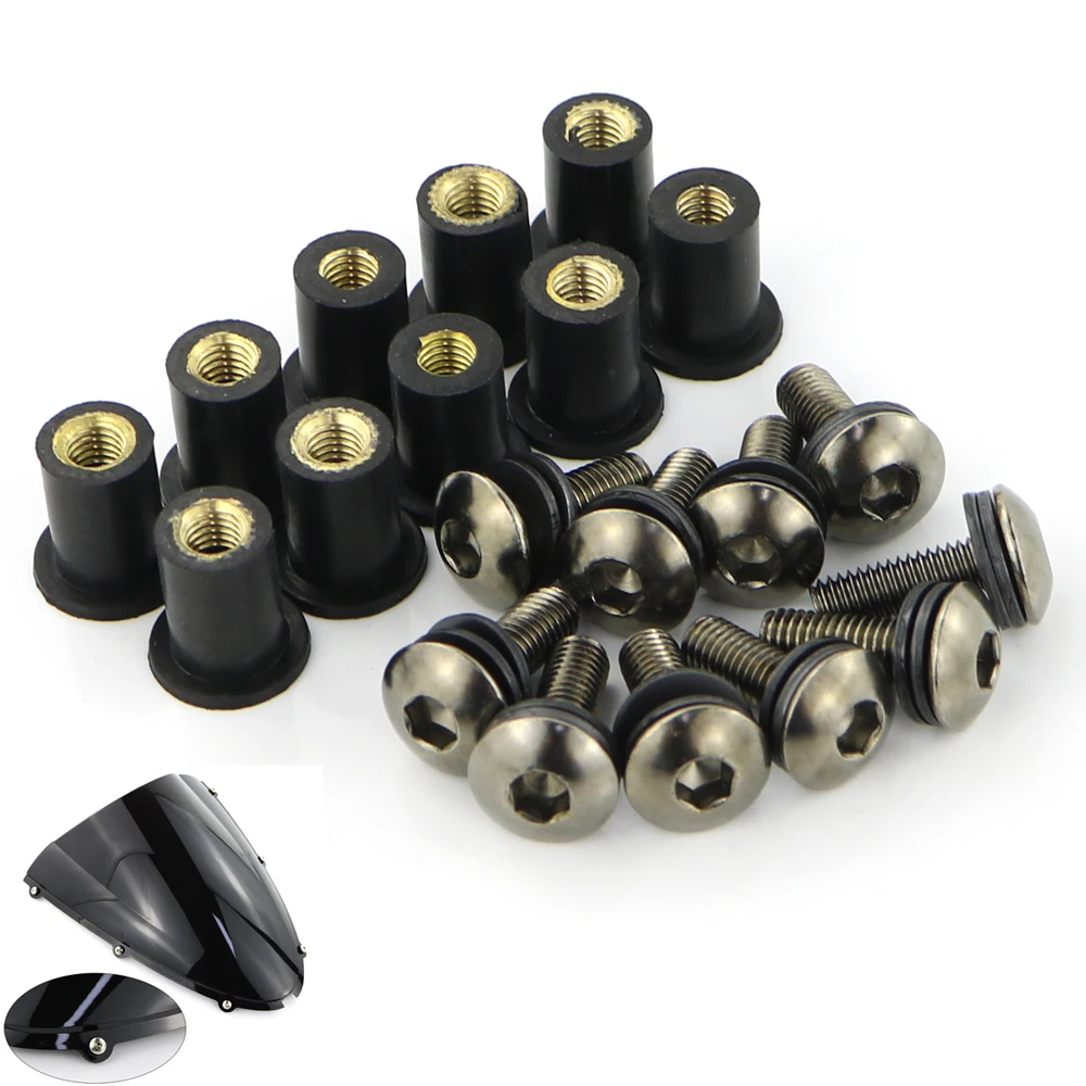 Комплект болтов на лобовое стекло для Suzuki KATANA GSXF650 GSXF1100 600 750 GSX250R GSX650F GSX750S GSX1000S GSX1100