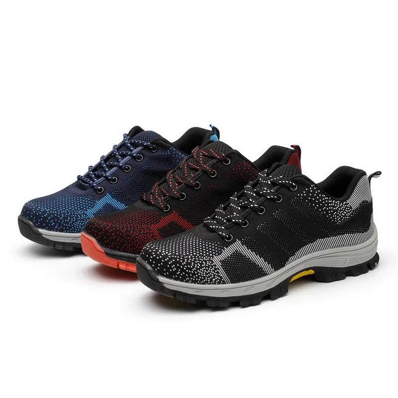 Новинка уличные дышащие мужские рабочие ботинки со стальным носком Мужская