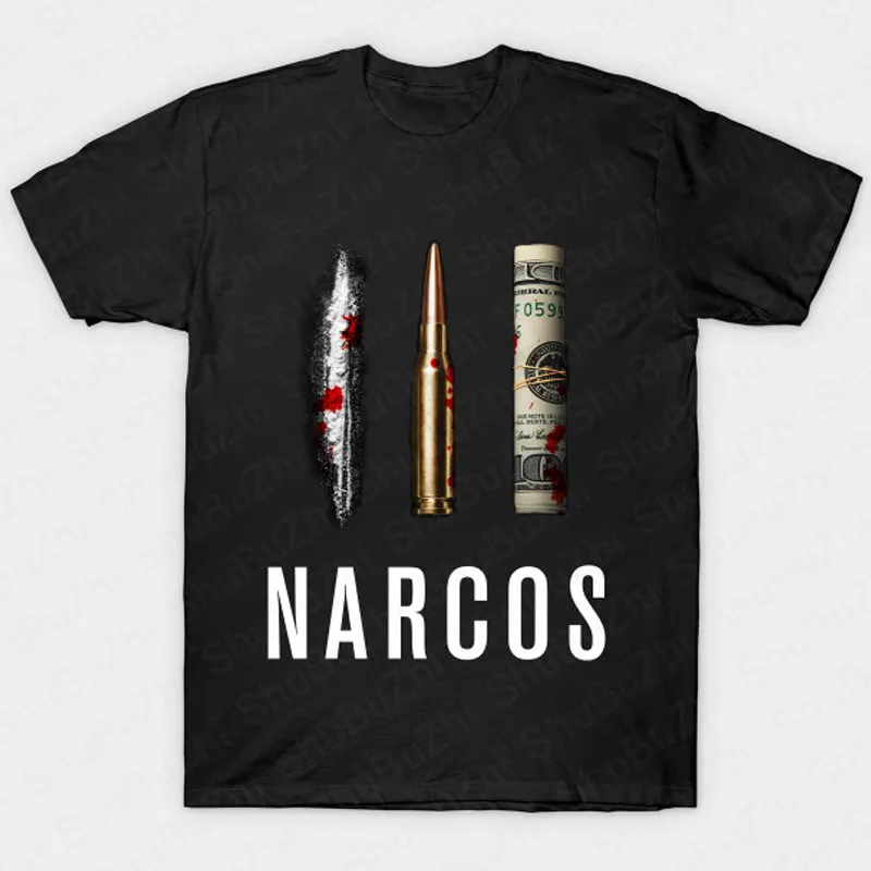 Мужские нарков Пабло Эскобара футболка из хлопка в стиле хип хоп с круглым