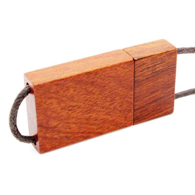 JASTER из натурального дерева орех usb+ Свадебная подарочная коробка usb флеш-накопитель 4 ГБ 8 ГБ 16 ГБ 32 ГБ 64 ГБ usb флешка - Цвет: Red wood usb