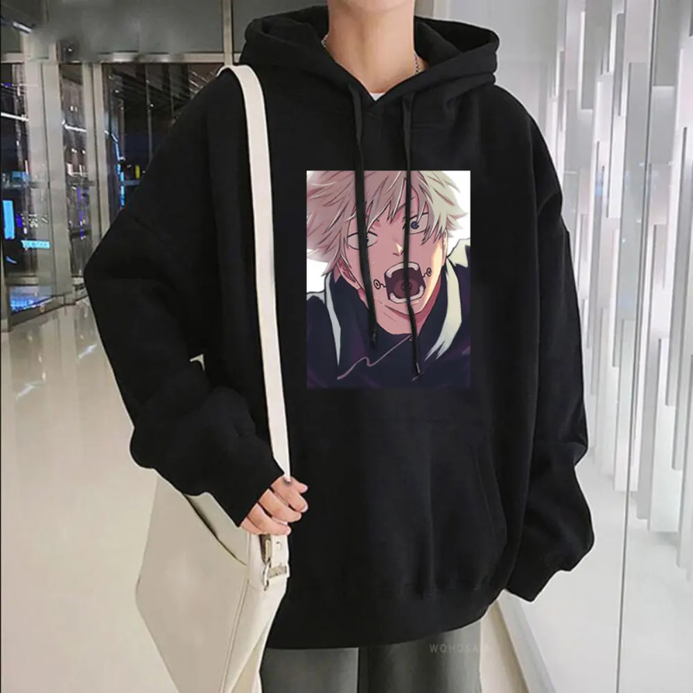 

ZOTTSOZ Women Hooded Pullover Cartoon Anime Casual Loose Hoodies Sweatshirts 2021 Korean Style Harajuku Fashion Tops Streetwear
