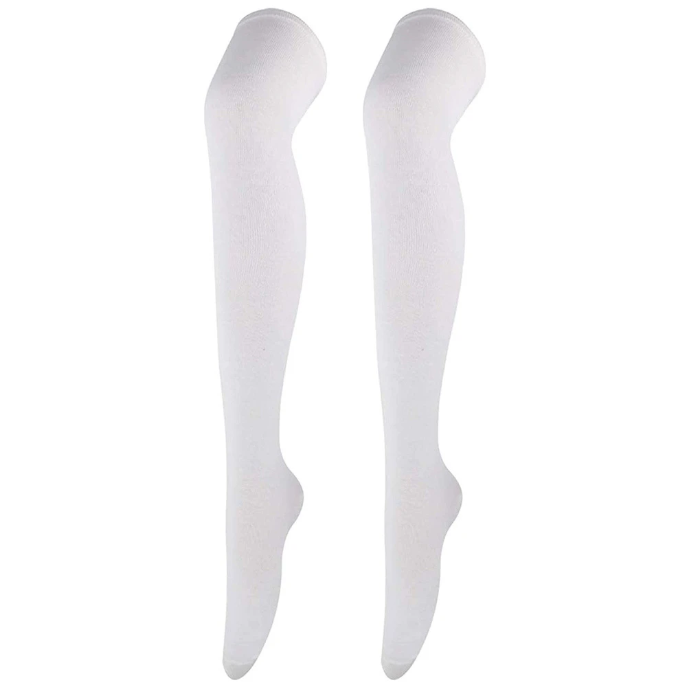 Harajuku Goth Black Thigh High Long Socks For JK Girls Knee High White Stockings For Girl Student Uniform calcetines altos mujer