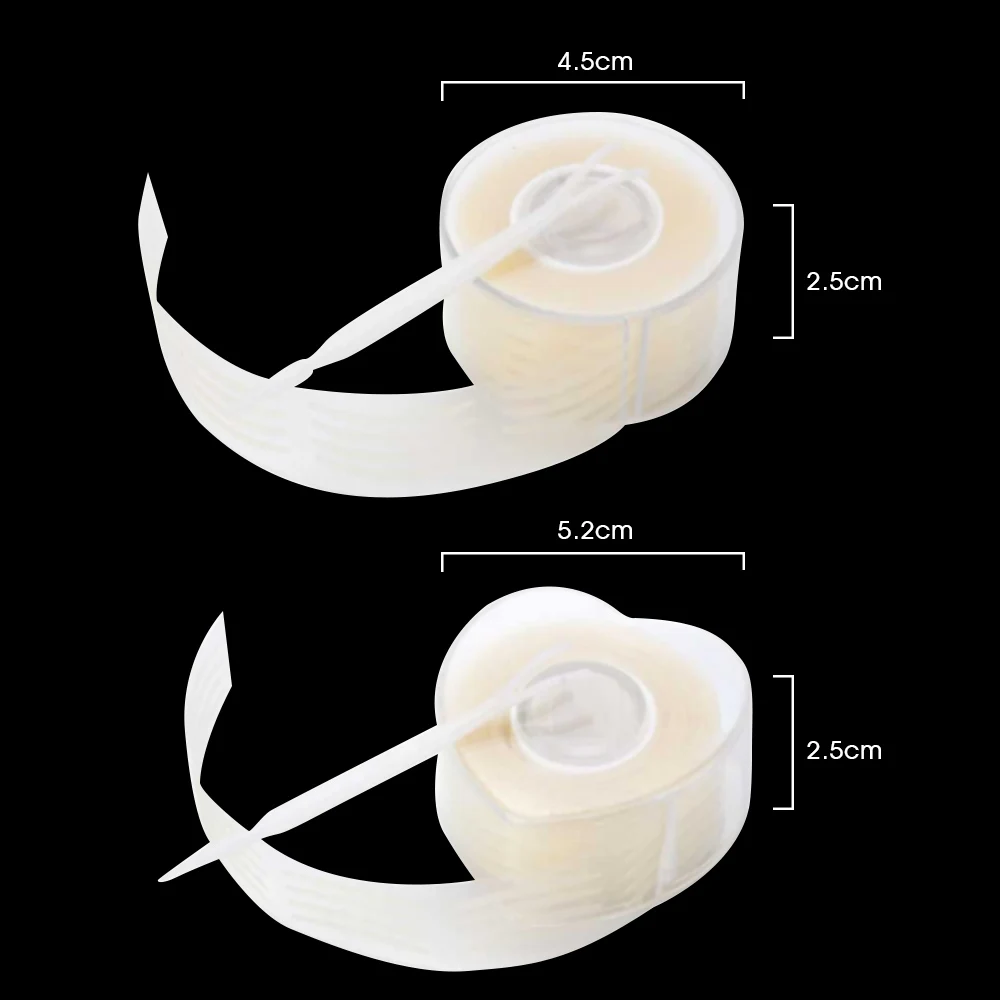 600 шт. S/L прозрачная бежевая полоса для макияжа большая фотоневидимая прочная