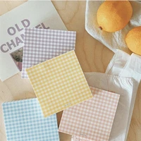 50 sheets candy color grid note paper korean memo pad creative message planner sticker school office stationery supply
