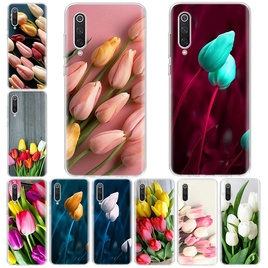 Чехол для телефона с цветком тюльпана Xiaomi Redmi 10X 10C 10A 9 10 Prime 9T 9C 9A 8A 8 7A 7 6A 6 S2 K40 K30 K20 Pro