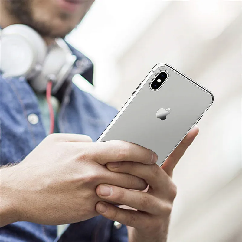 Тонкий прозрачный силиконовый чехол для iphone 11 pro max 11pro для iphone 6 6s 7 8 Plus x xr xsmax чехол для телефона для iphone 5S, se XS MAX чехол