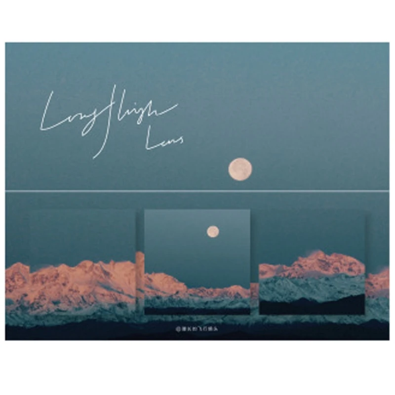 

60pcs Art Style Memo Pad Mountains Lakes Series Sticky Notes journal Scrapbook