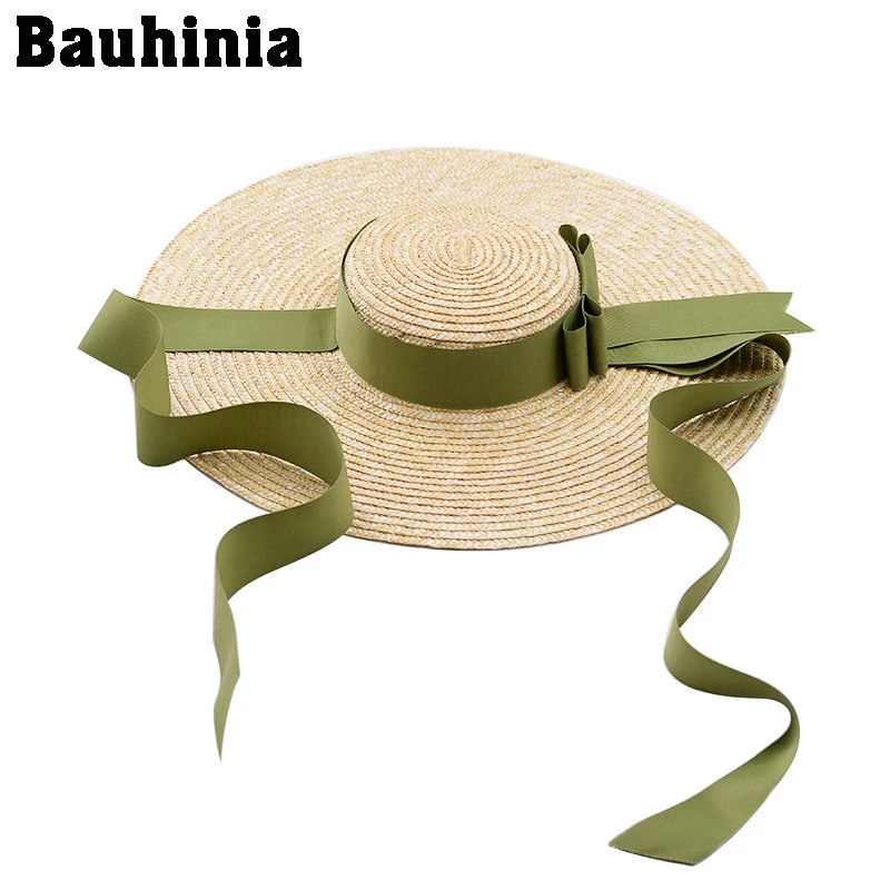Шляпа от солнца Bauhinia с широкими полями женская Соломенная Панама защитой