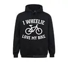 Новое поступление, мужские Толстовки, Толстовки с длинным рукавом, одежда для велосипеда, дорожного велосипеда, с капюшоном, забавные I WHEELIE Love My Bike, теплые