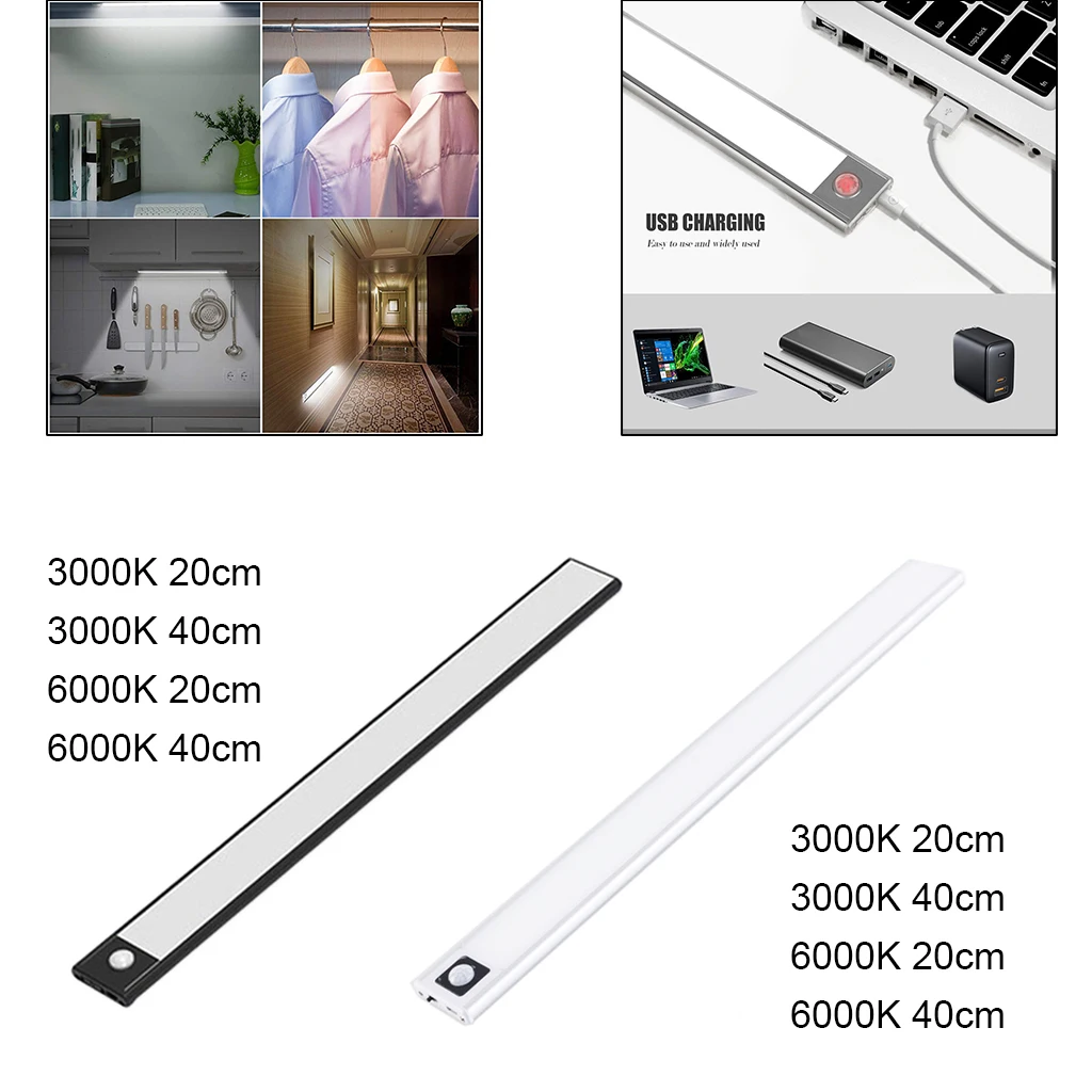 

LED Under Cabinet Light Battery Operated for Wardrobe Counter Closet Kitchen Stairs Cupboard Desk Shelf