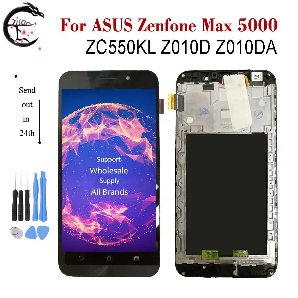 ЖК-дисплей с рамкой для ASUS Zenfone Max 5000 ZC550KL Z010D Z010DA, ЖК-дисплей, сенсорный датчик, дигитайзер в сборе ZC550KL, дисплей