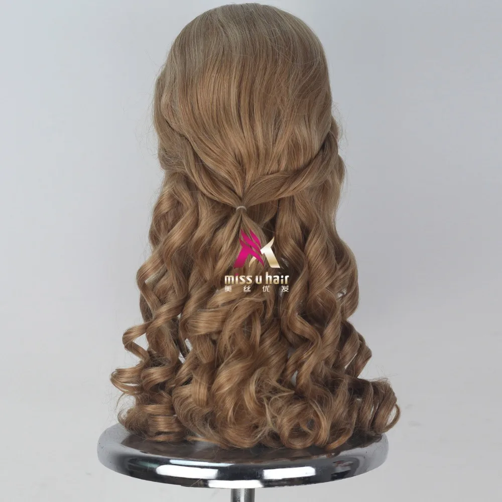 Парик-пленка Алиса для косплея в стране чудес вьющиеся длинные коричневые