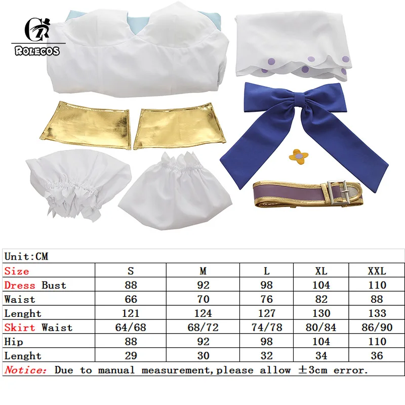 ROLECO аниме осторожно герой Косплей Ristarte косплей костюм белая синяя юбка