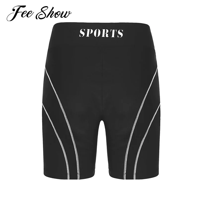 

Womens High Waist Shorts Gym Training Running Bottoms Sportswear Pure Color Long Compression Workout Yoga Cycling Beach Shorts