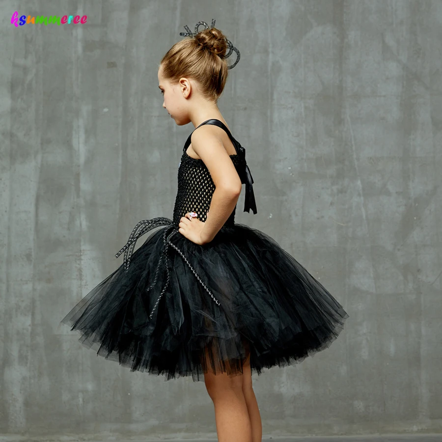 3D привидение паук Костюм с балетной юбкой для девочек карнавальные костюмы на