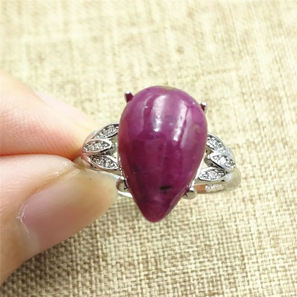 100% натуральный рубин красный драгоценный камень Регулируемый размер Кольцо