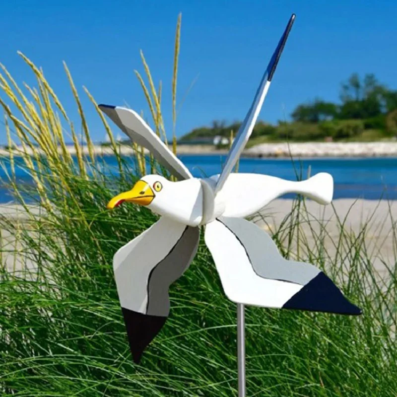 Molino de viento serie Asuka Whirligig, molino de gaviota, regalo de Navidad, adorno de decoraci&oacute;n creativo para jard&iacute;n, env&iacute;o directo-2