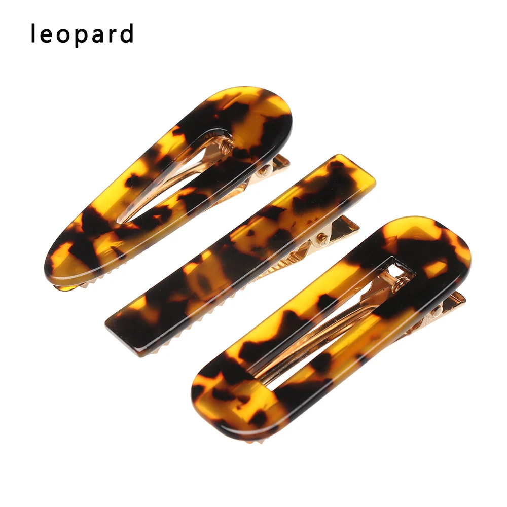 leopard 2 шт., Япония, женские уксусная кислота, заколки для волос, Леопардовый принт, заколки для волос, заколки для волос, аксессуары для волос - Цвет: leopard