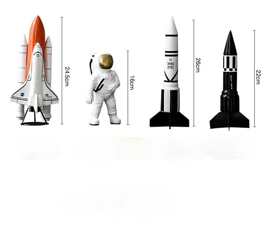 

Space Astronaut Resin Figure Ornaments Figurines Home Decoration Accessories Space Shuttle Rocket Model Home Ornament