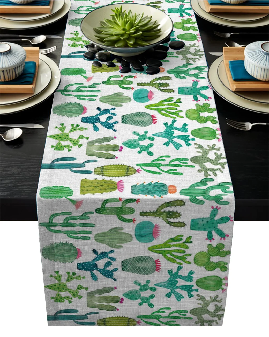 Растения кактус Overlord дерево цветы зеленый настольная дорожка современный