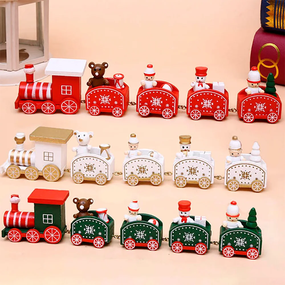 

Christmas Cartoon Train Wooden Christmas Table Decor For Xmas Gifts Home Table 2021 Merry Christmas Cartoon Train