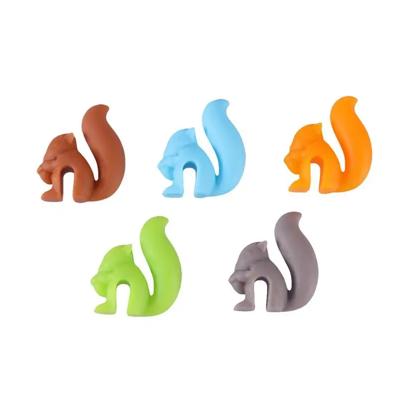 Силиконовый красный маркер на стакан для вина креативный стикер с изображением