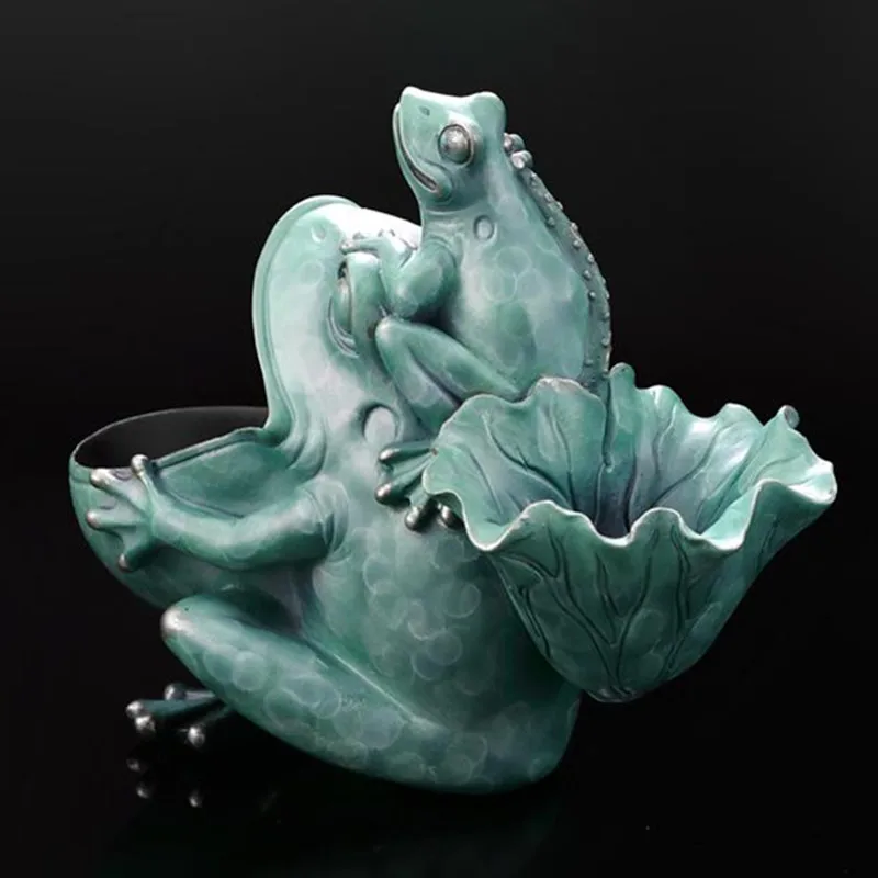

Chinese Style Simulation Dinosaur Frog Resin Living Room Coffee Table Candy Tray Creative Shoe Cabinet Key Storage Box X4879