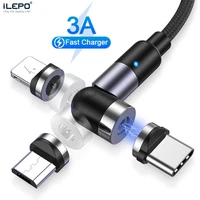 ilepo 2m 540 degree rotate usb c cable fast charging magnetic micro usb cable type c magnet cord wire for iphone samsung huawei
