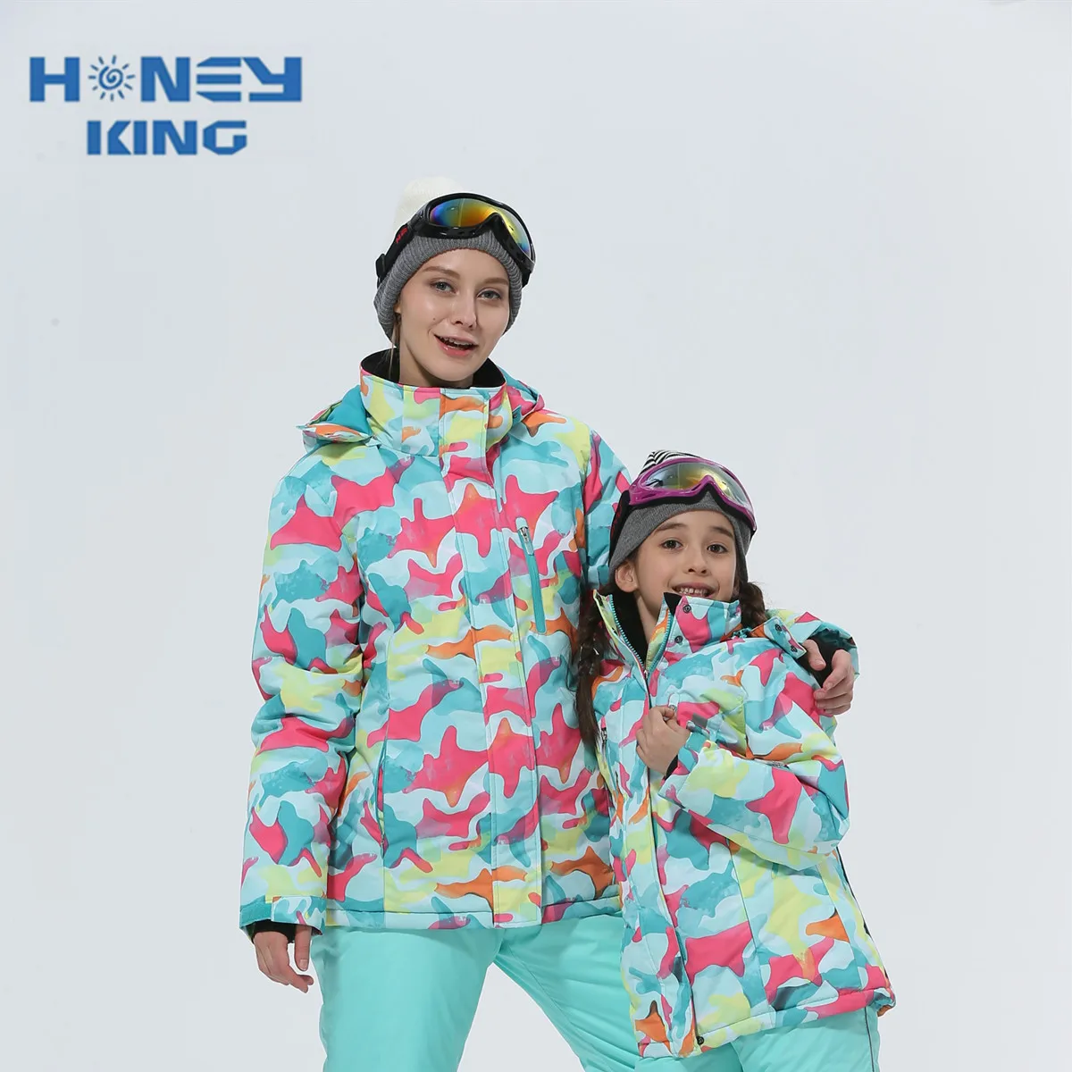 HONEYKING Kids Ski Suit Winter Warm Windproof Boys Outdoor Sports Snow Jackets Girls Snowboard Coat For Clothing Equipment | Детская