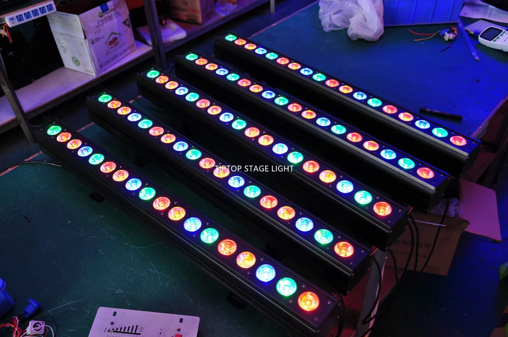 TIPTOP Stage Light 18x12W RGBW RGBA Led Wall Washer NO Waterproof Indoor Using Amber Gold Color Daisy Chain Connect | Освещение