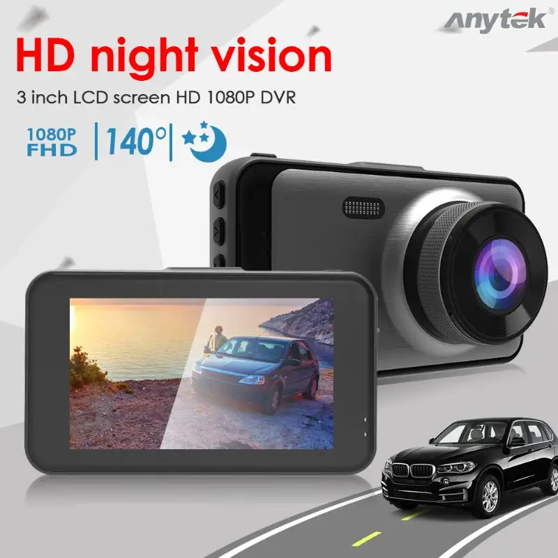 Автомобильный видеорегистратор Anytek X31 Full HD 1080P камера на приборной панели с