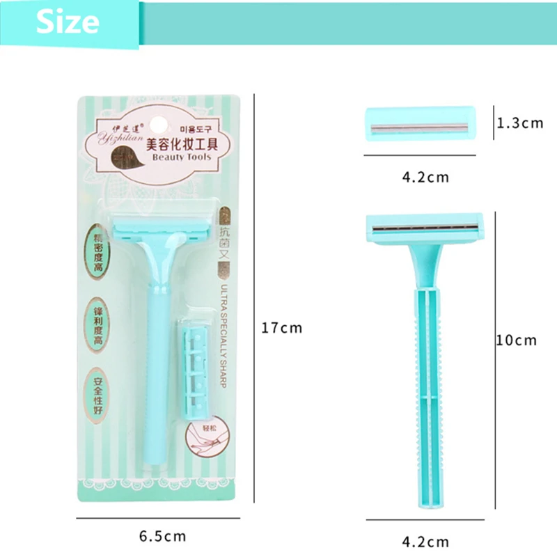 Лидер продаж 1 шт. Женский бритвенный станок для лица триммеры бровей лезвия нож