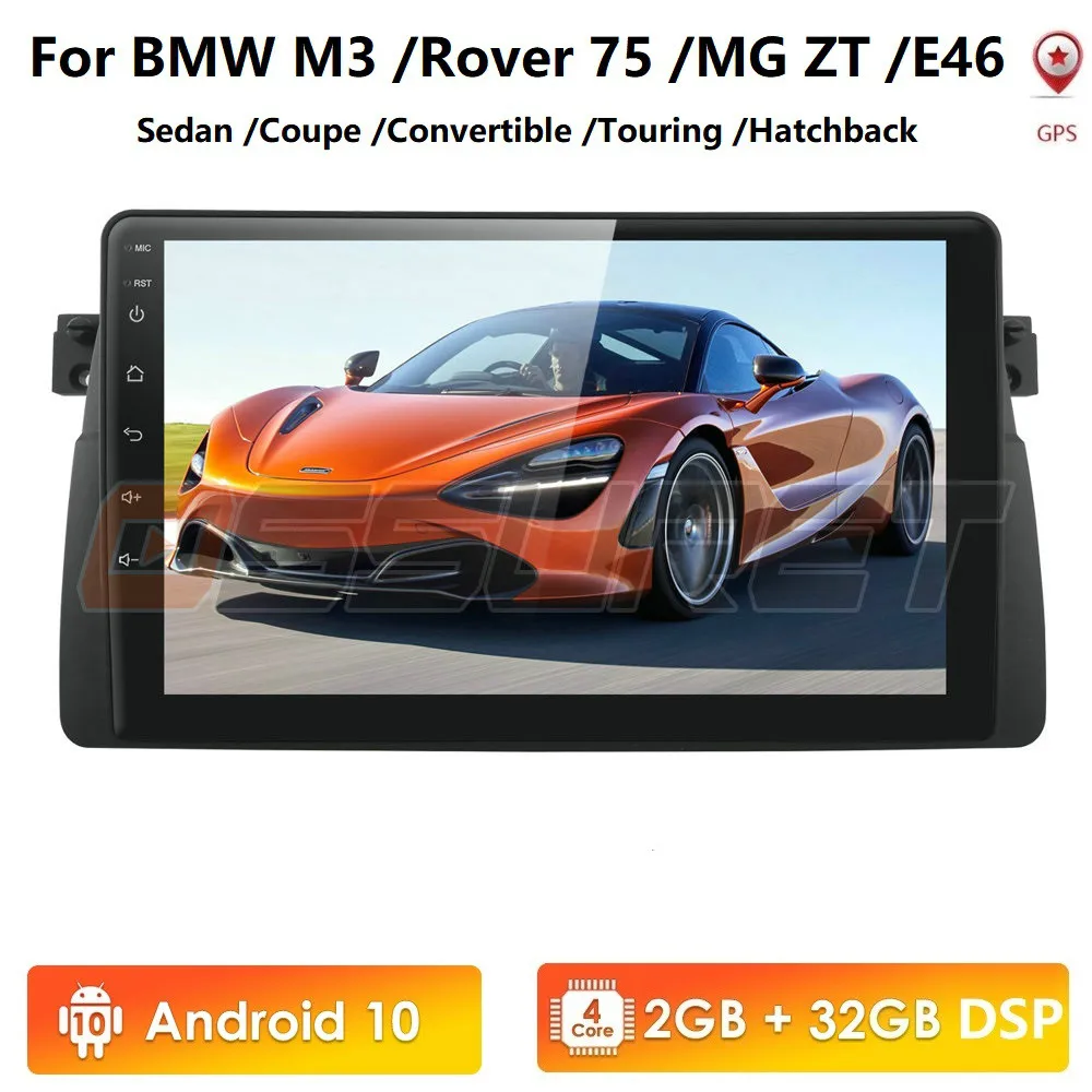 Автомобильный радиоприемник Android 10 IPS GPS Navi для BMW E46 M3 318 330 головное устройство