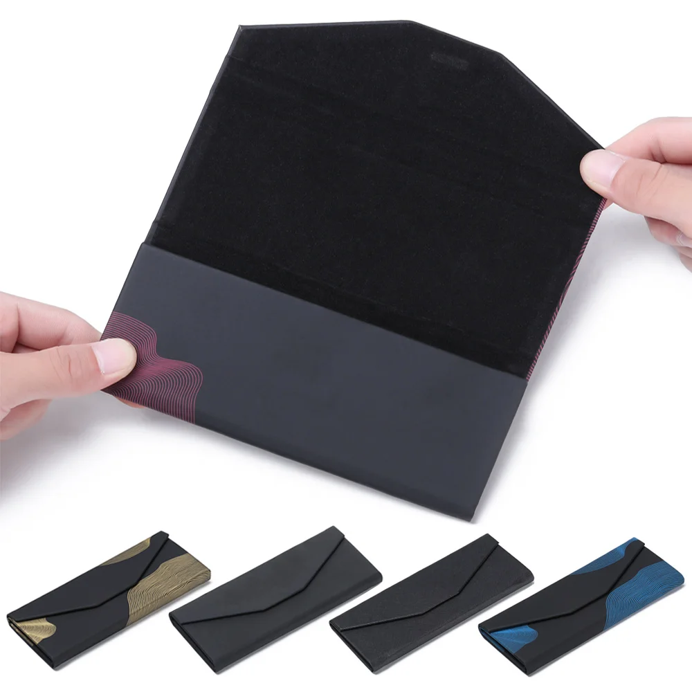 Коробка для очков треугольная Складная модный черный деловой футляр портативный