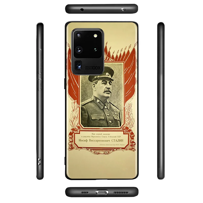 

Russian Commander Stalin Black Cover For Samsung S20 Plus A91 A81 A71 A51 A41 A31 A21 A21S A11 A01 Ultra 5G Phone Case