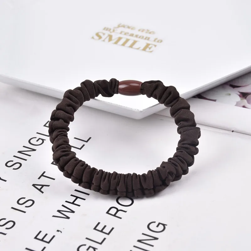 Резинка для волос из ледяной шелковой ткани, модная лента для волос с изображением круга жира и кишечника, простые плиссированные аксессуар...