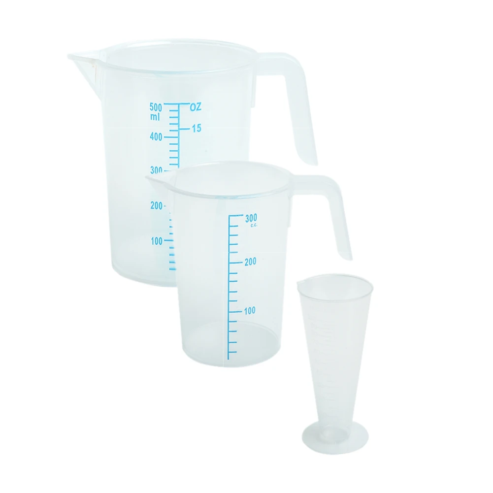 Пластиковый градуированный мерный стаканчик 100 250 500 мл кухонные прозрачные