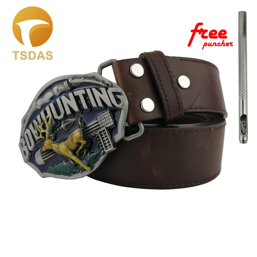 Hunting Belt Buckles With Pewter Finish Suitable For 4cm Width Colored Deer Buckle Free Shipping 1pc | Дом и сад