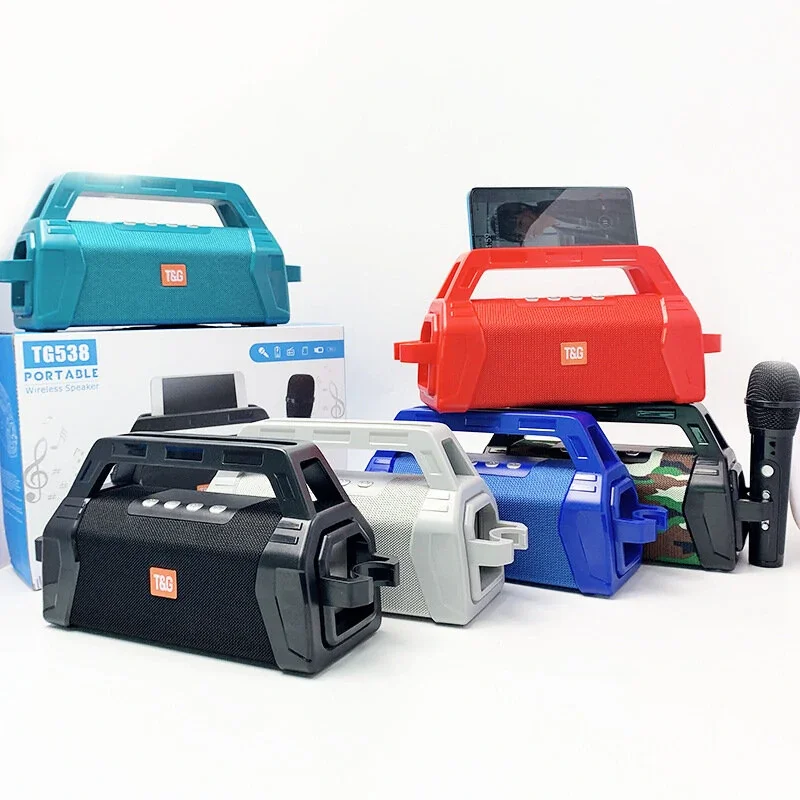 Уличная портативная Bluetooth Колонка сабвуфер беспроводной караоке квадратный