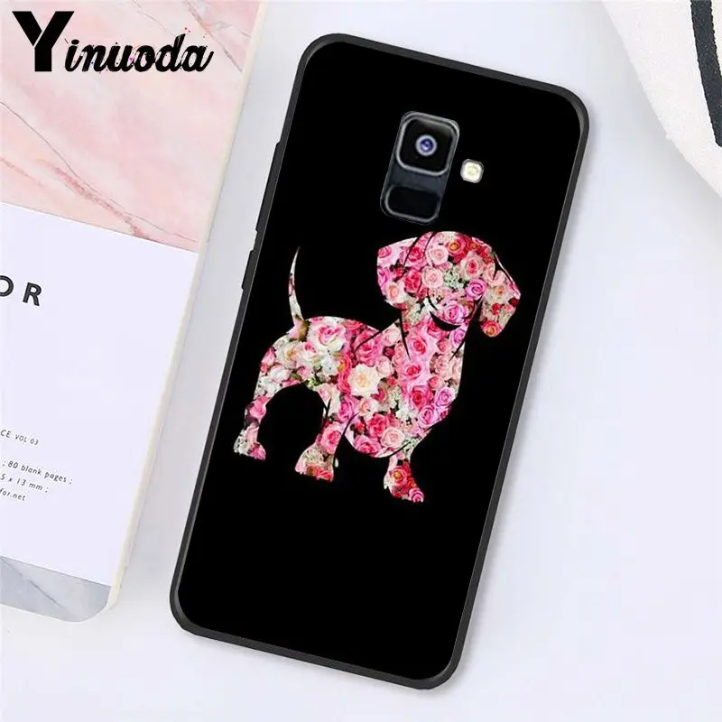 Yinuoda мультфильм Животные собаки таксы, чехол для телефона для samsung Galaxy A7 A50 A70 A20 A30 A40 A8 A6Plus A8Plus A9