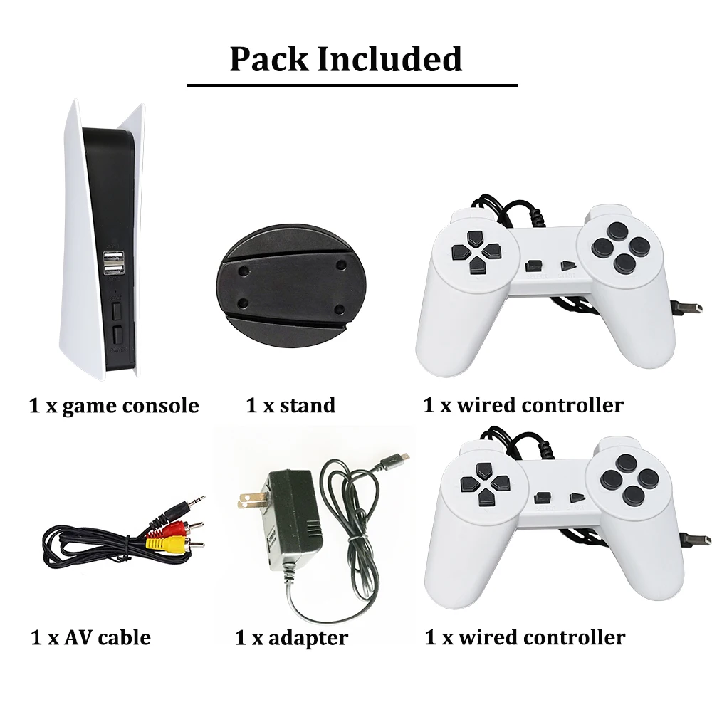 TV Game Console 8 Bit Retro Consola Video Juegos 200 Classic Games Built-In GS5 Station USB Wired Handheld Gamepad AV Output | Электроника