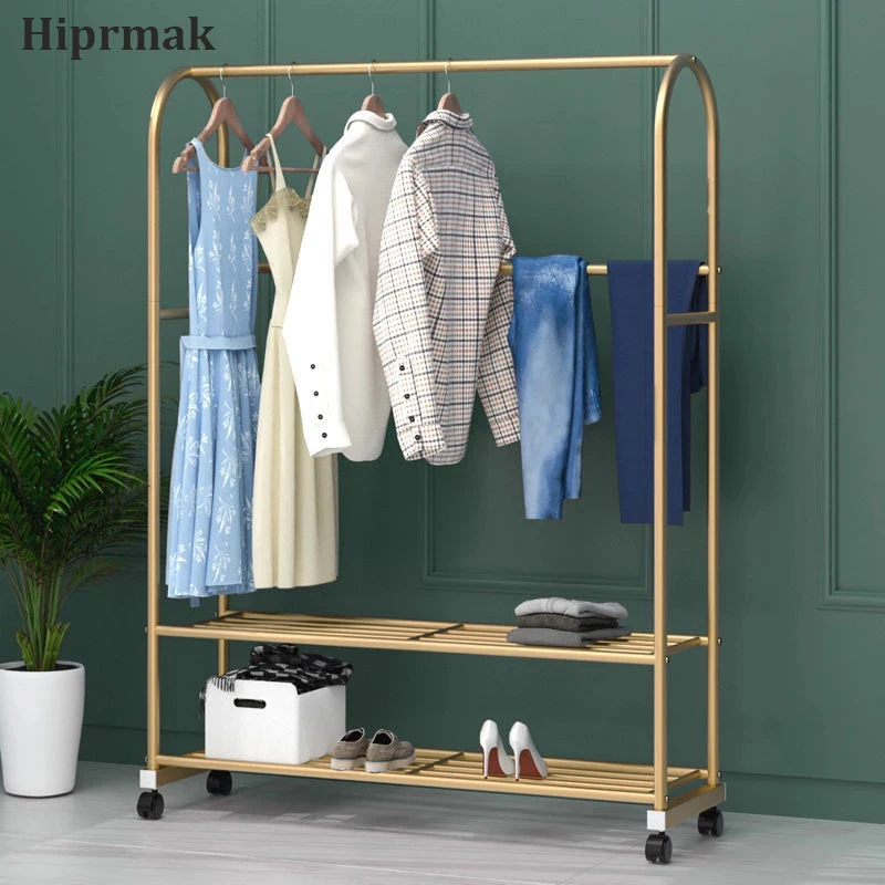 Вешалка для одежды бытовая напольная вешалка однополюсная сетчатая красная